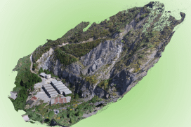 Un modello 3D di una cava