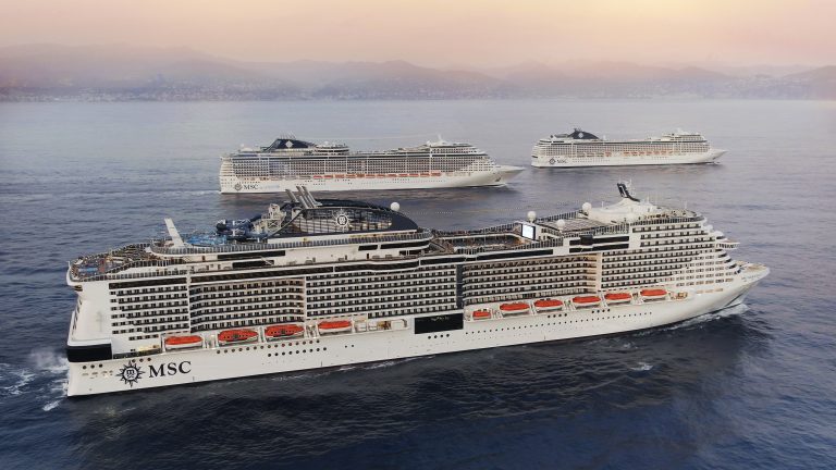 3 navi msc in navigazione a portofino